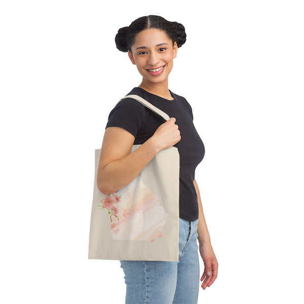 Pretty in Peach Canvas Tote Bag