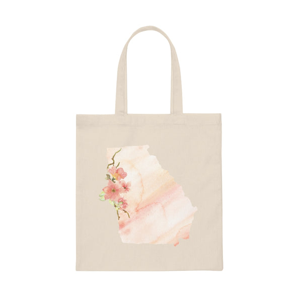 Pretty in Peach Canvas Tote Bag