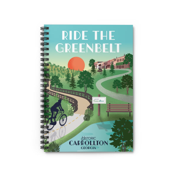 Carrollton - Ride the GreenBelt Spiral Notebook