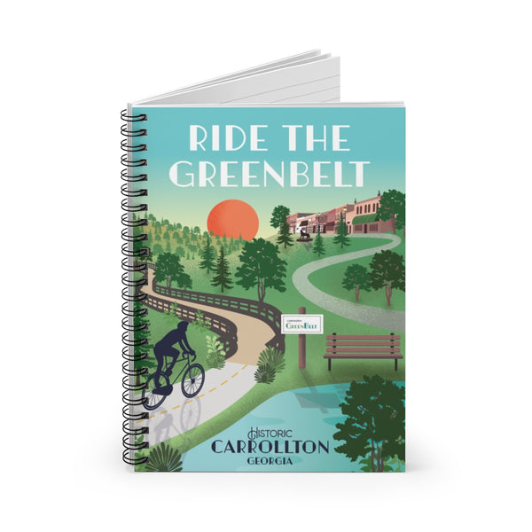 Carrollton - Ride the GreenBelt Spiral Notebook