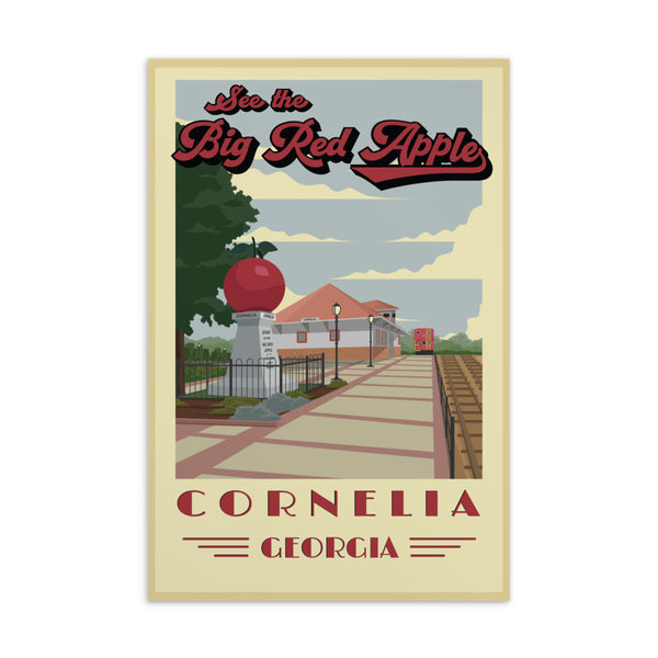 Cornelia - Big Red Apple Postcard